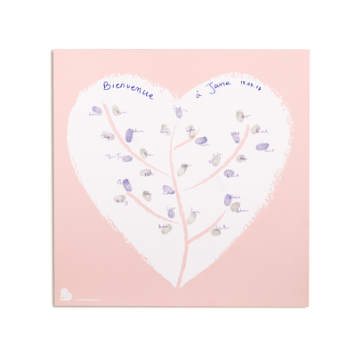 Affiche coeur à empreintes (kit affiche + 2 encreurs)