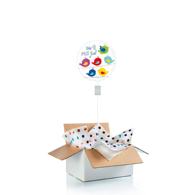 Ballon "surprise" gonflé à l'hélium : we'll miss you