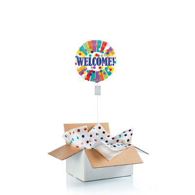 Ballon "surprise" gonflé à l'hélium : welcome