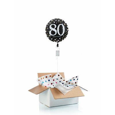 Ballon d'anniversaire "surprise" gonflé à l'hélium : 80 ans