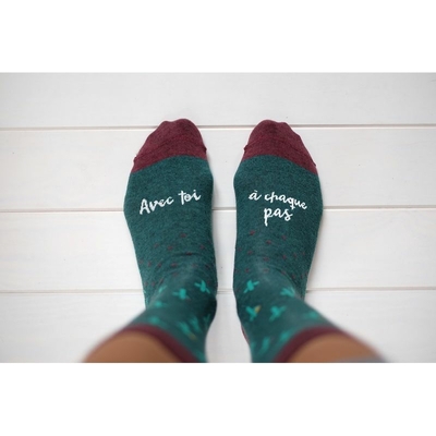 Chaussettes homme "avec toi à chaque pas"