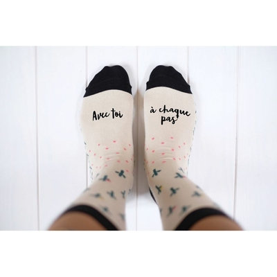 Chaussettes "avec toi à chaque pas"