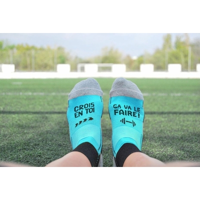 Chaussettes de sport "crois en toi, ça va le faire"