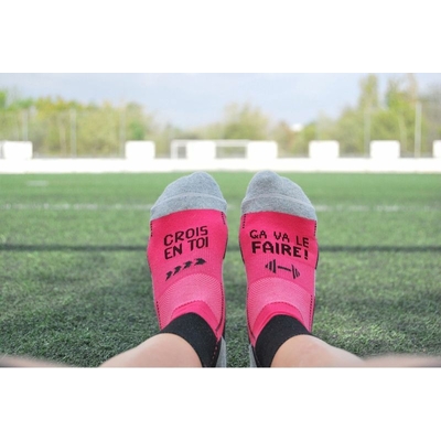 Chaussettes de sport "crois en toi, ça va le faire"