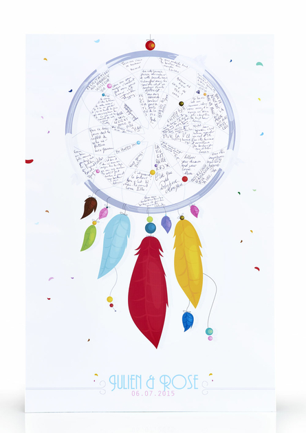 Affiche A Signer Attrape Reves Pour Un Mariage