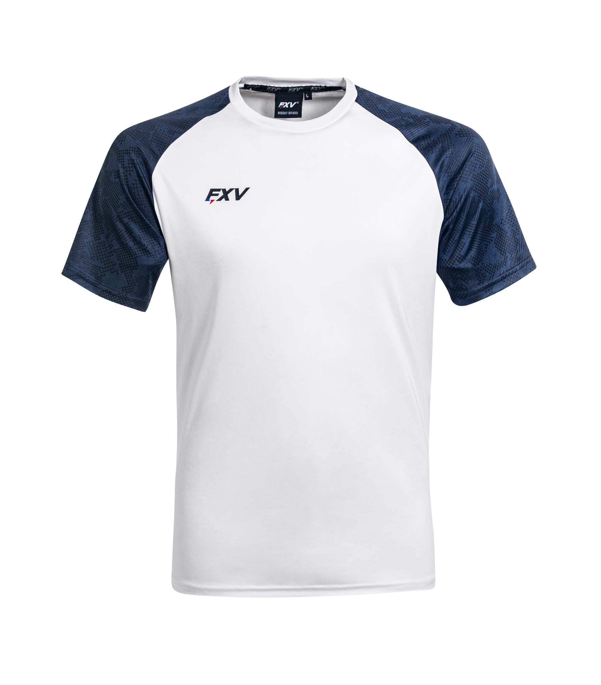 FORCE XV_F30RAFFUTBM_tee-shirt_de_rugby_raffut_blanc-marine_sgequipement_sg_equipement