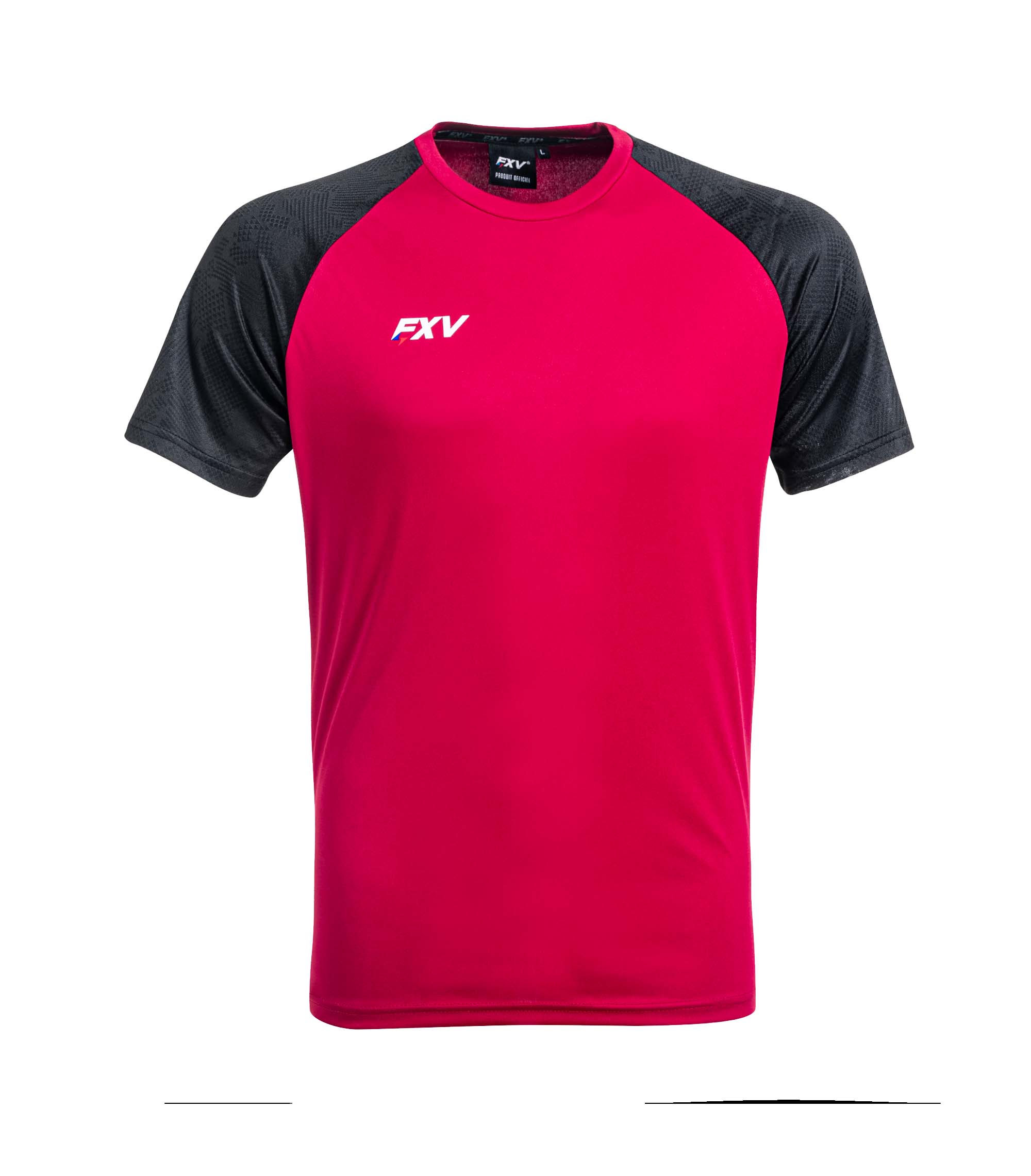 FORCEXV_F30RAFFUTRN_tee-shirt_de_rugby_raffut_noir-rouge_sgequipement_sg_equipement