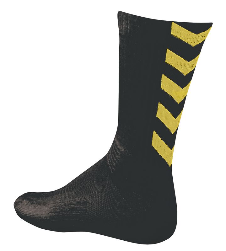 hummel_chaussettes_authentic_indoor_noir_jaune