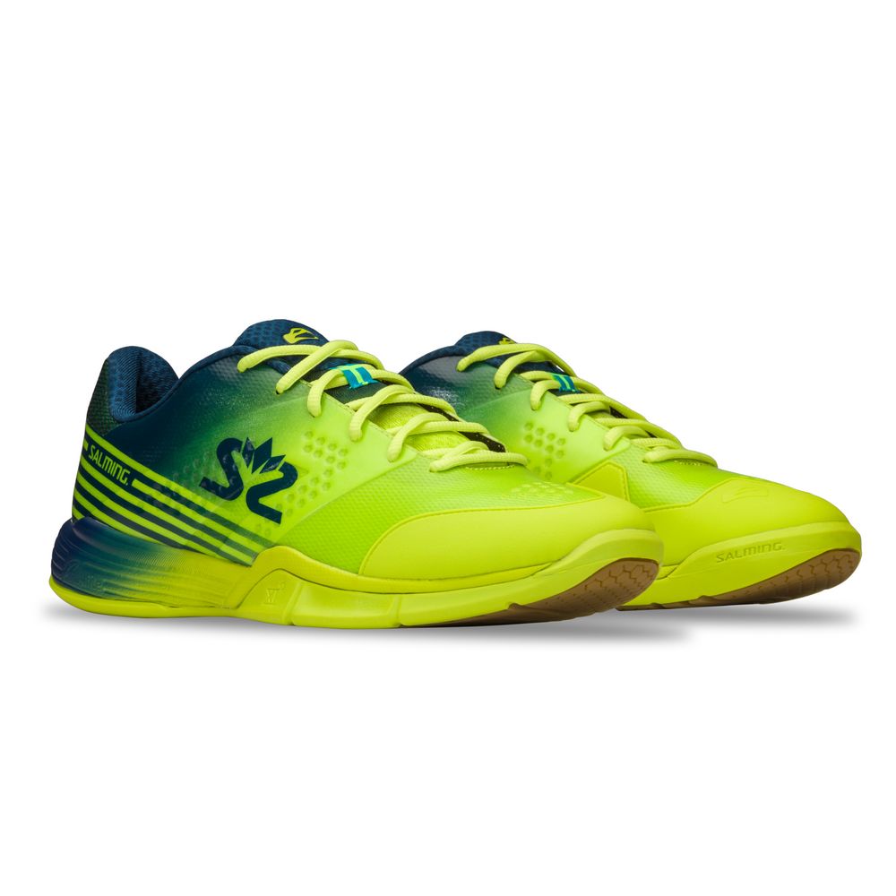 SALMING Chaussures Indoor VIPER 5 lime punch-Poseidon blue
