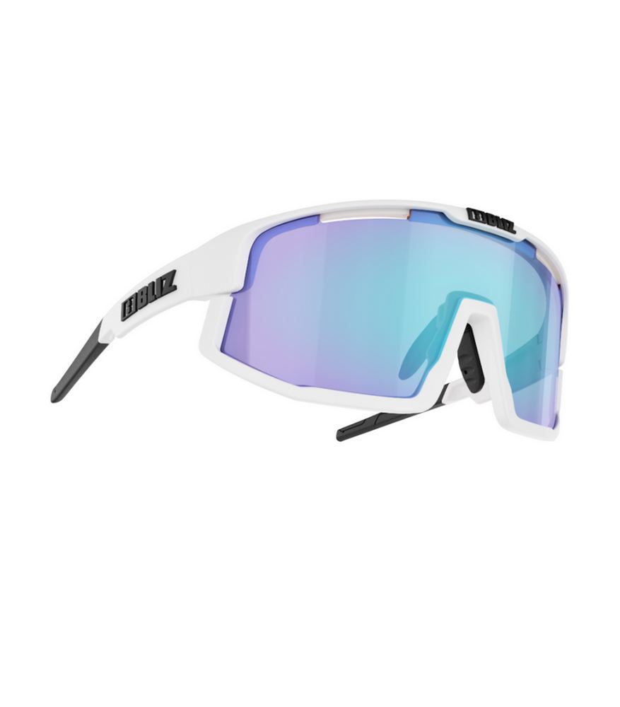 BLIZ Lunettes de Sport VISION WHITE SMOKE W BLUE MULTI
