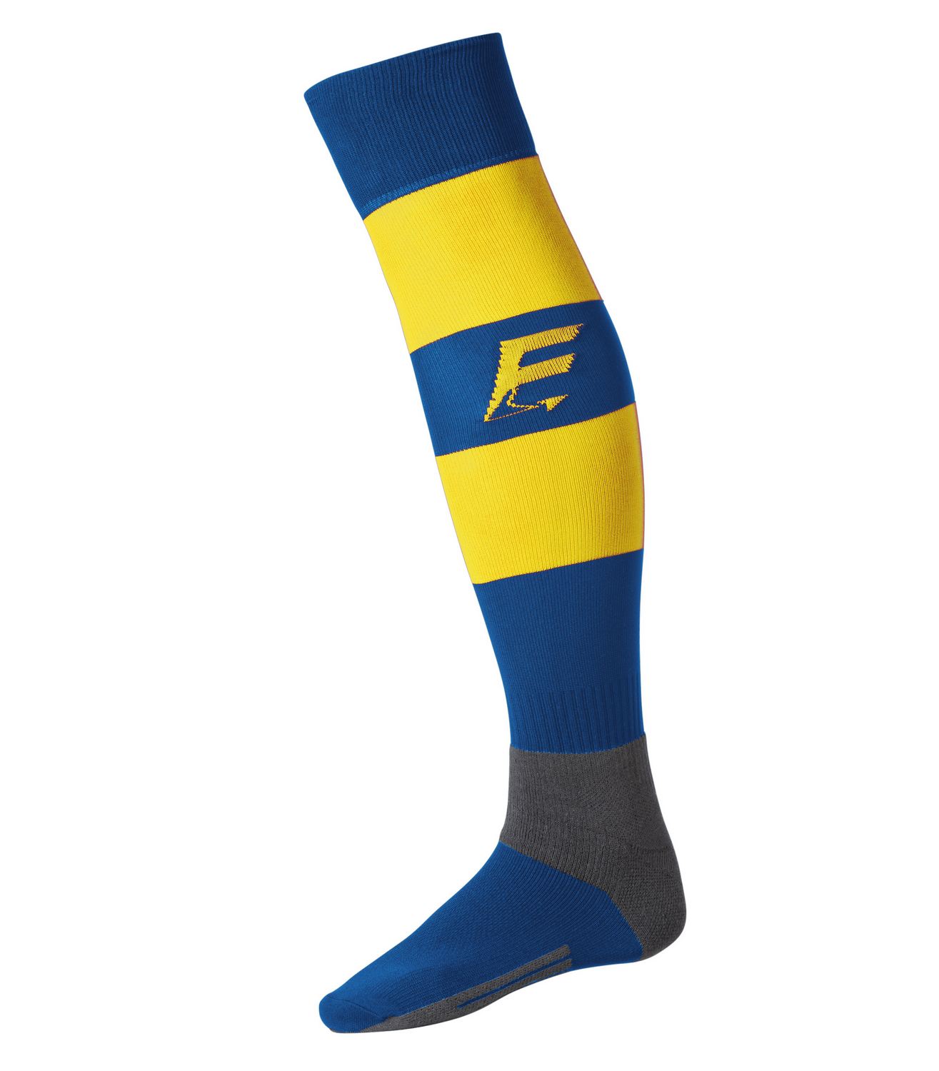 FORCE XV CHAUSSETTES DE RUGBY RAYEES Roy-Jaune