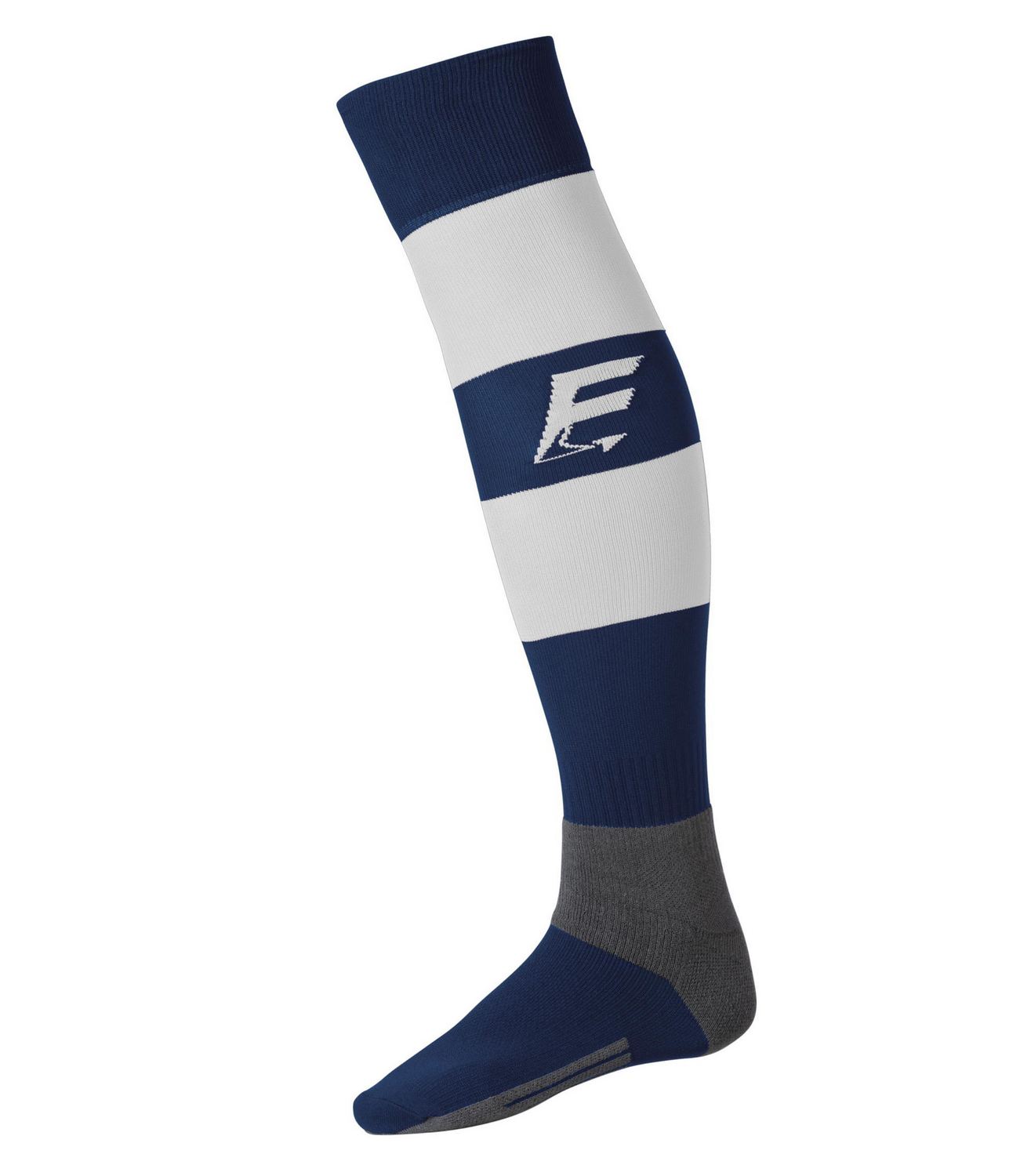 FORCE XV CHAUSSETTES DE RUGBY RAYEES Marine-Blanc