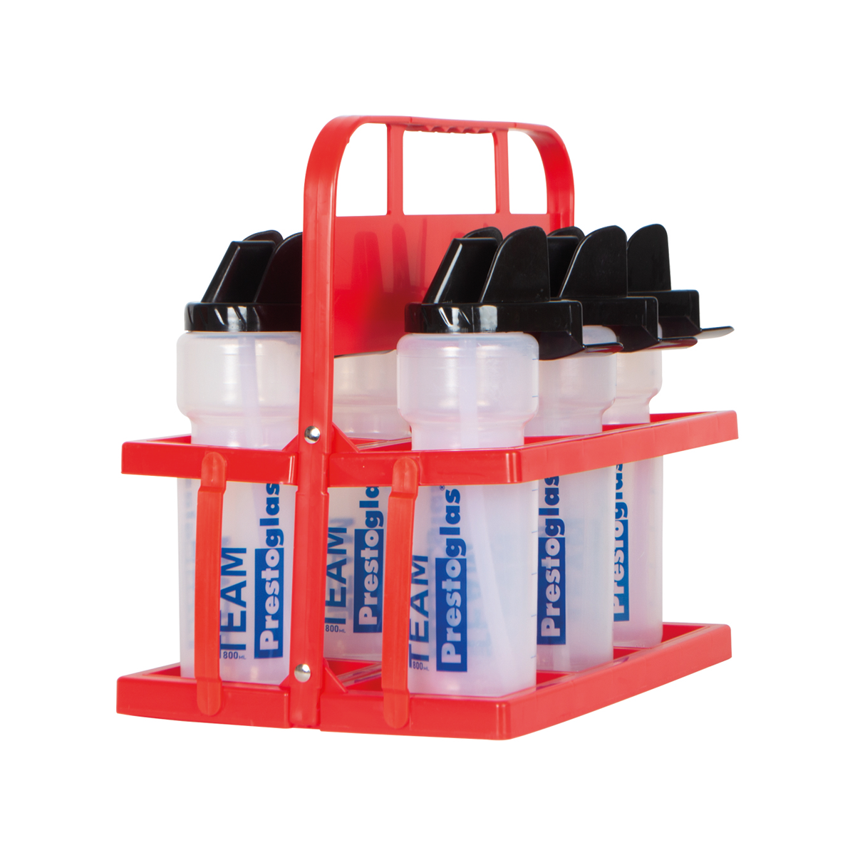 PORTE BOUTEILLES PVC + 6 BIDONS HYGIENIQUE TEAM PRESTOGLAS 800 ml