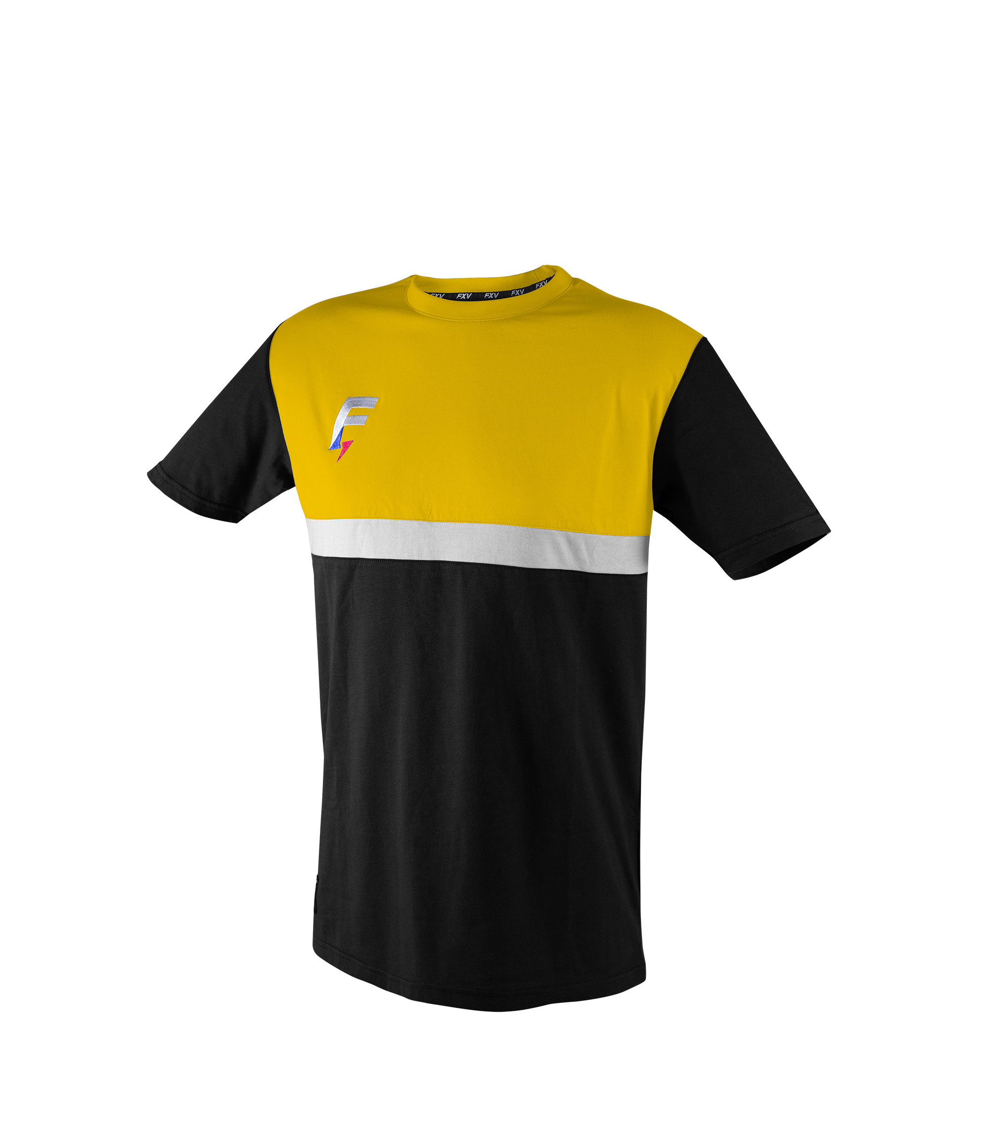 FORCE XV TEE-SHIRT DE RUGBY MEDIANE Noir-Jaune