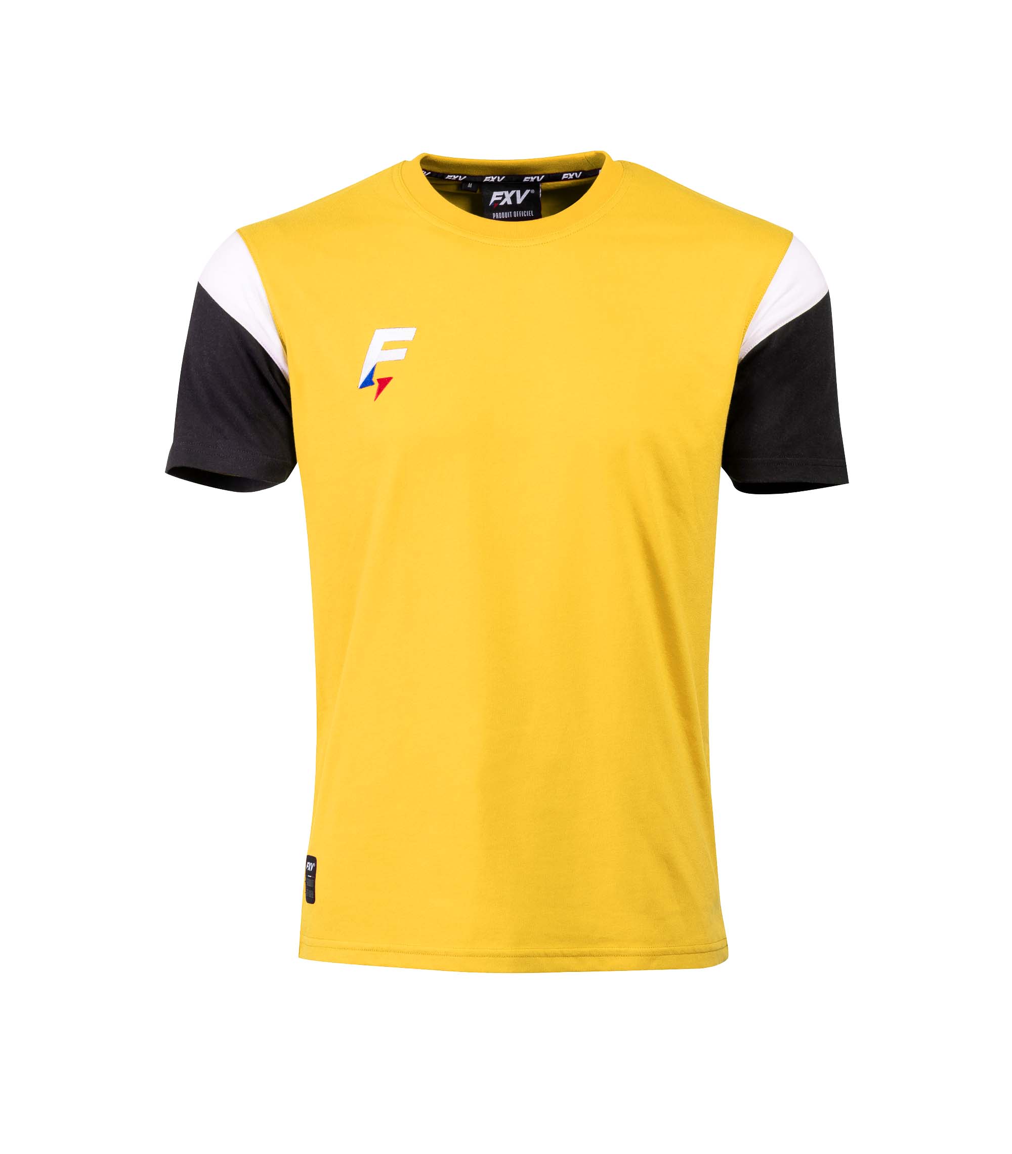 Tee-shirt de rugby Force XV CONQUETE jaune-noir