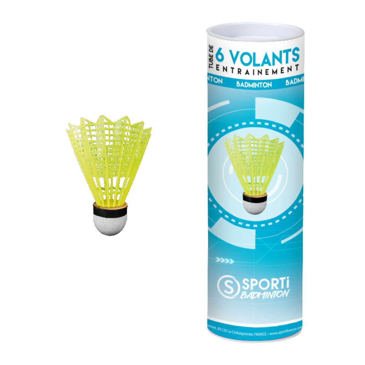 Volant De Badminton En Plastique PSC 100 X 3 - Jaune PERFLY | Decathlon