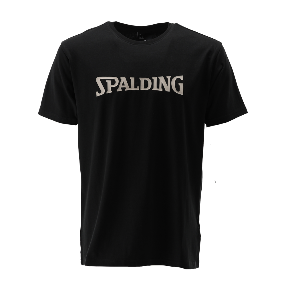 SPALDING_40232027-BK-BE_Tee-shirt_logo_men SS23_de_basket_black_beige_sgequipement_sg_equipement (1)