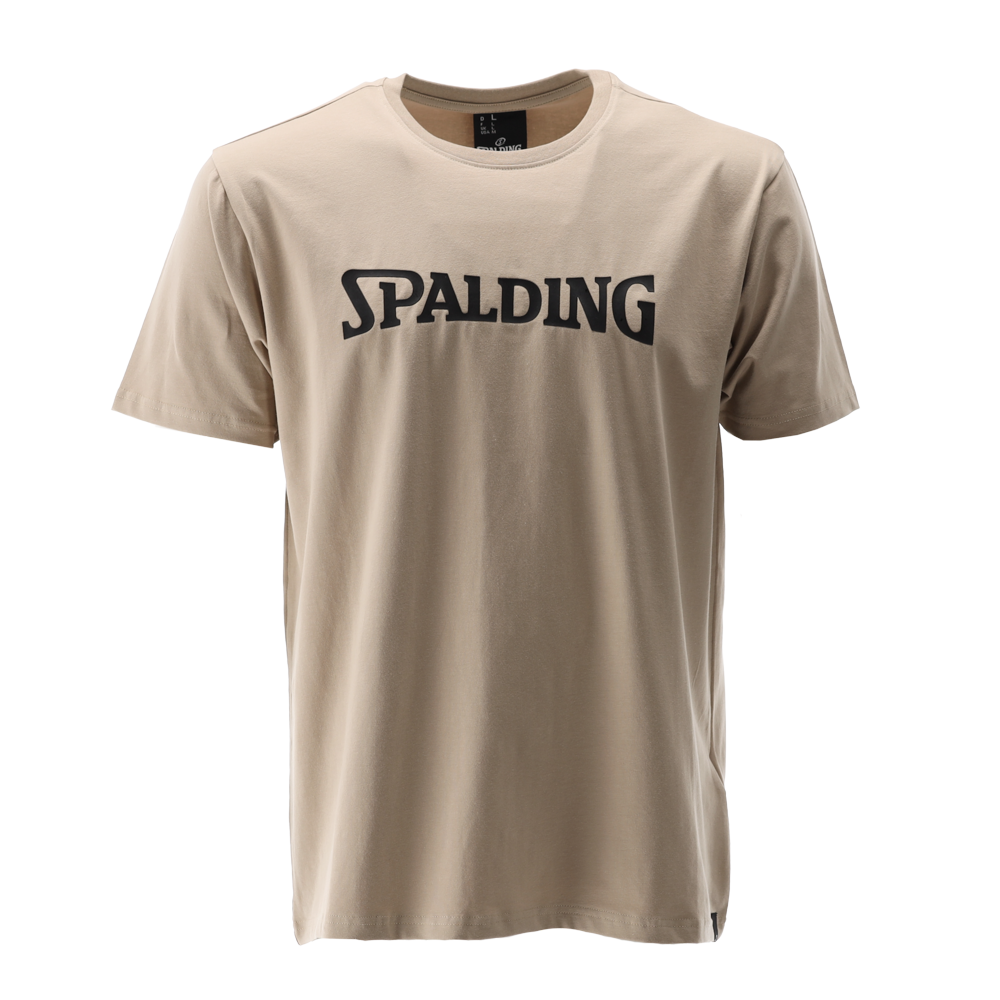 SPALDING_40232027-BE-BK__Tee-shirt_logo_men SS23_de_basket_beige_black_sgequipement_sg_equipement (1)