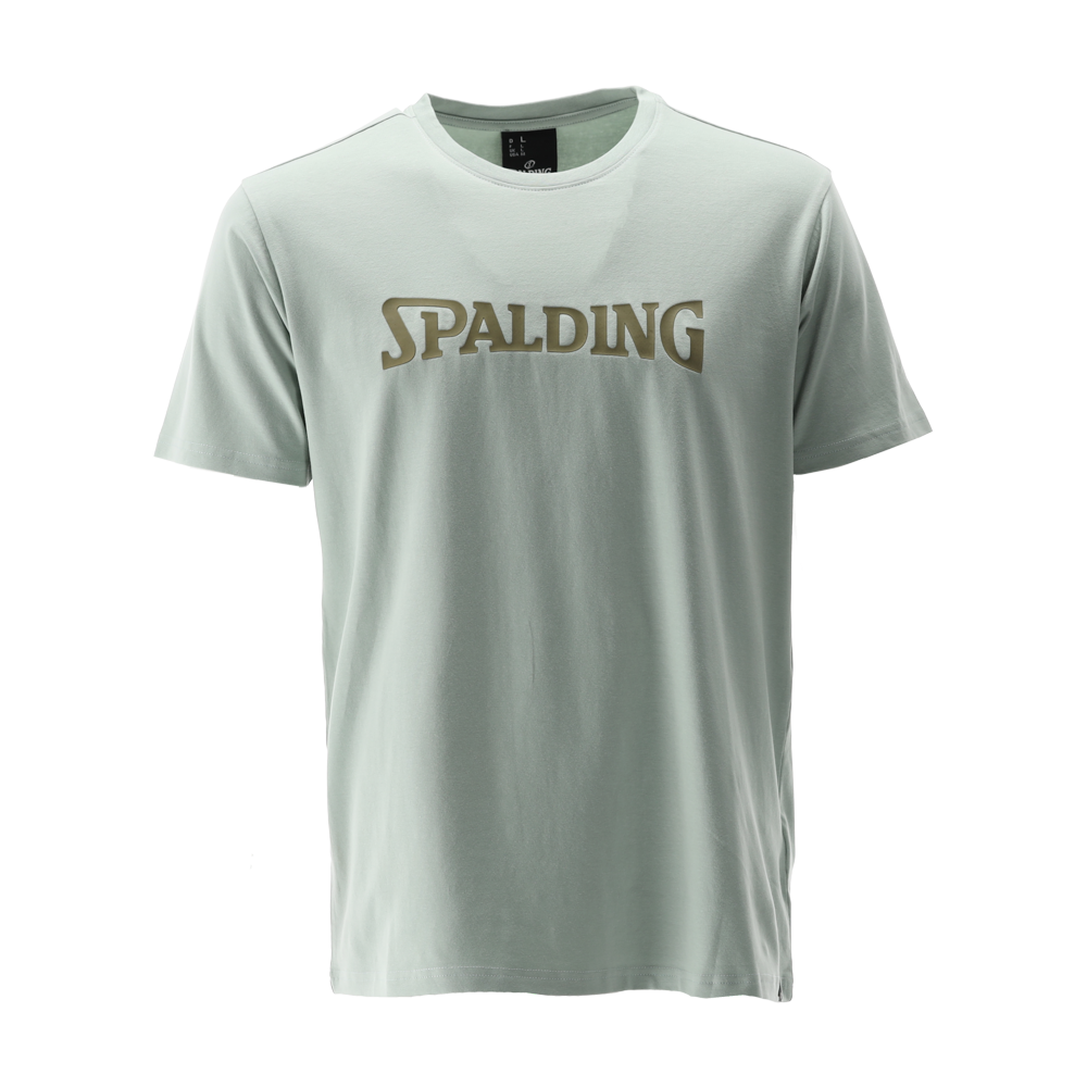 SPALDING_40232027-LGKH_Tee-shirt_logo_men SS23_de_basket_light-green_khaki_sgequipement_sg_equipement (1)