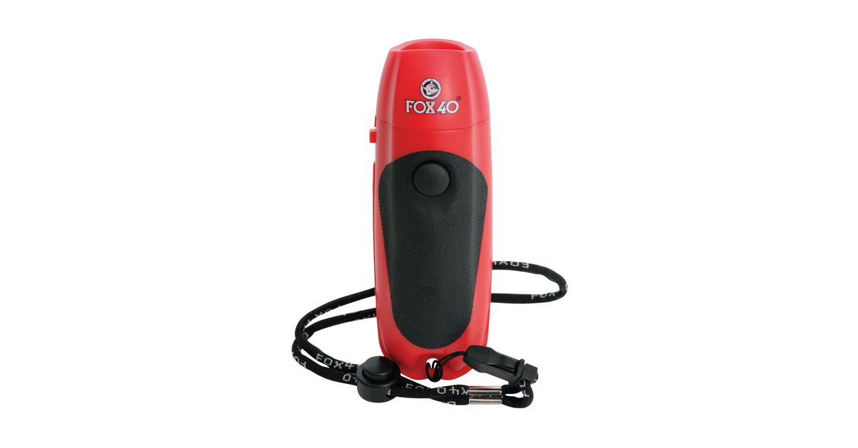 Fox40 Sifflet Électronique – 125 DB, 3 Tons, Pile 9V Incluse – Hygiénique, Léger (90g), Avec Corde – Pour Arbitrage, Sauvetage, Sécurité