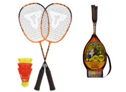 Nincee Set 4 Raquettes Badminton – 20 Pièces, Cadre Alu, 90g, Filet, Poteaux, Sac, Pour Jardin, Plage, Débutants/famille