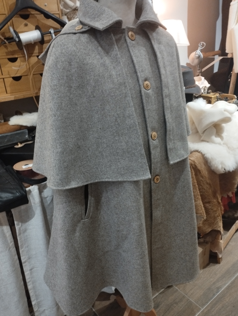 Manteau - caban,Manteau à capuche pour homme,Cape manches chauve-souris