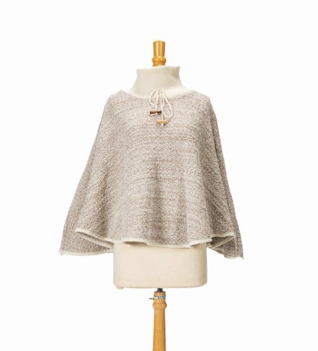 poncho maille laine