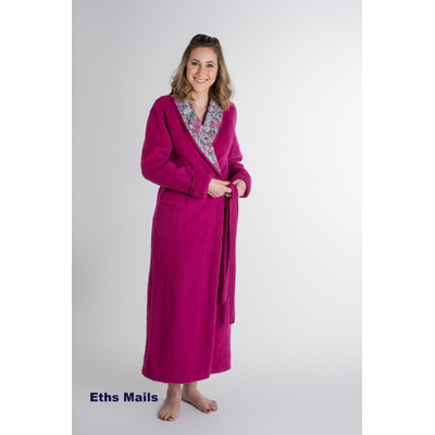 Robe de chambre Eths Mails : Col croisé châle liberty avec col en tissu