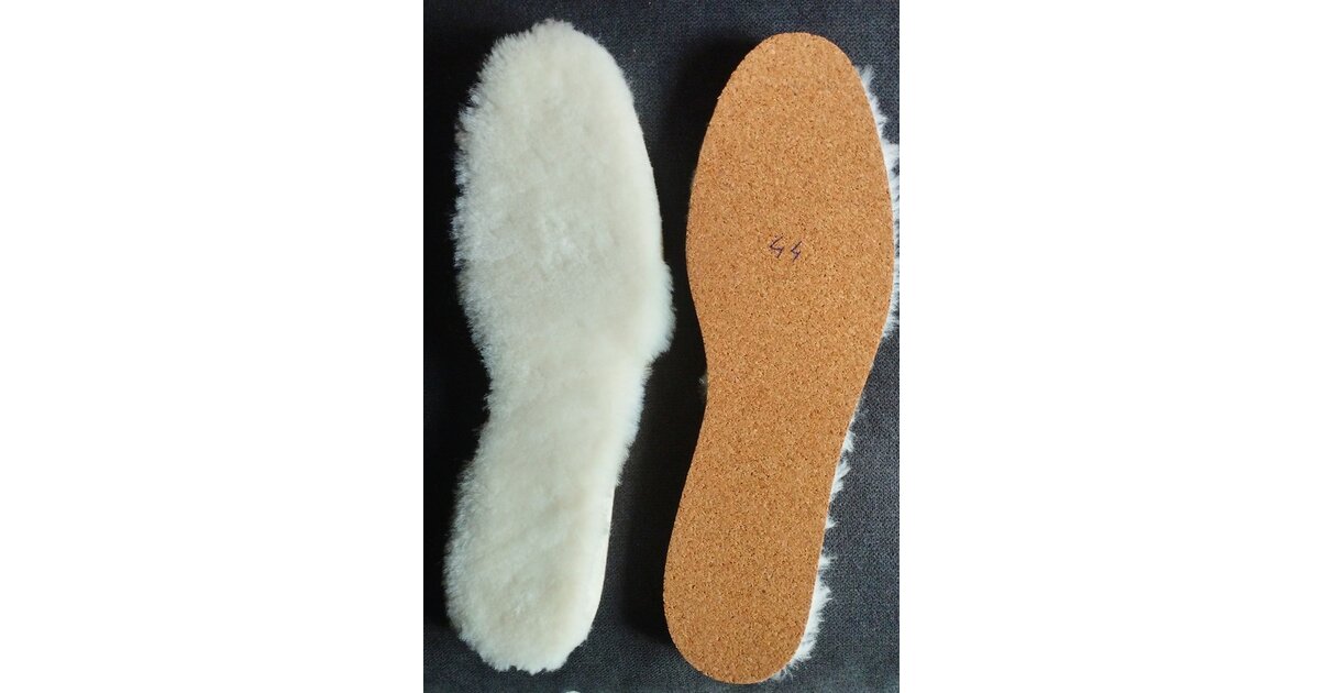 Semelles En Véritable Laine D'agneau - Naturel, Très Bon état D'occasion - Pour Femme