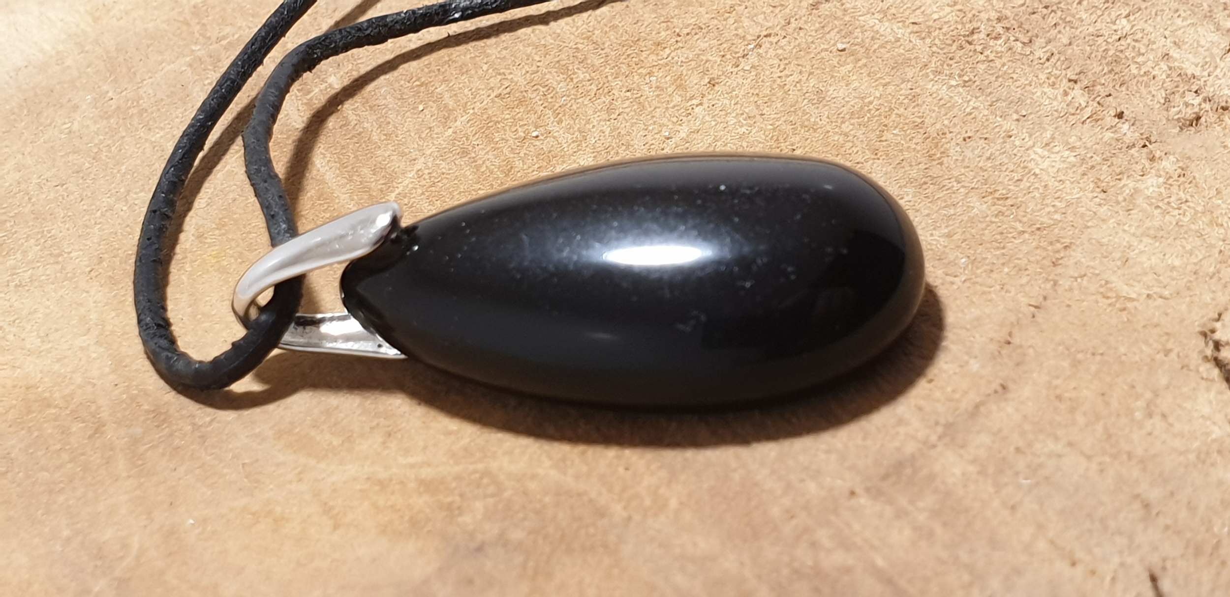 pendentif obsidienne noire 2