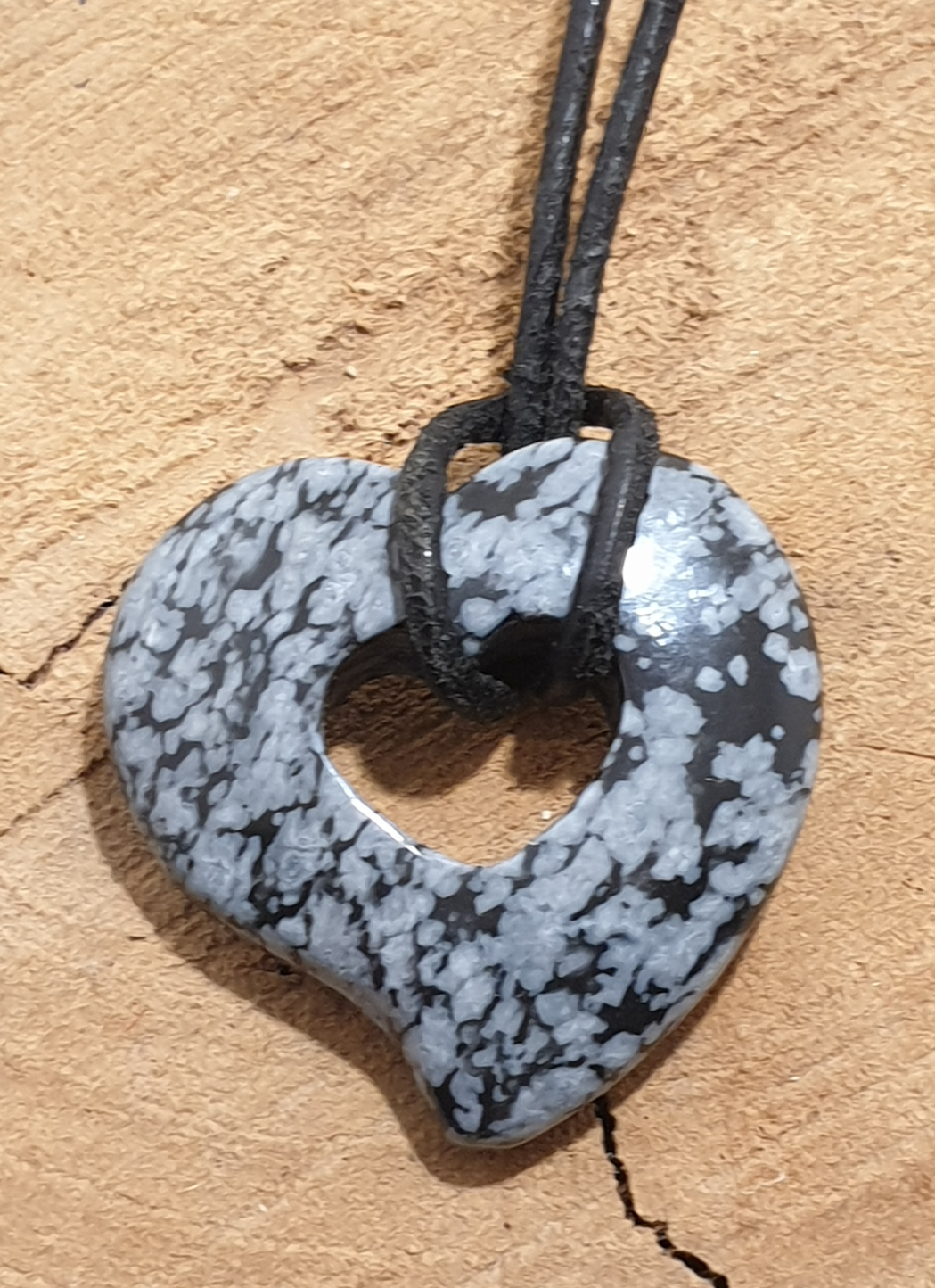 pendentif coeur ds coeur obsidienne neige 1