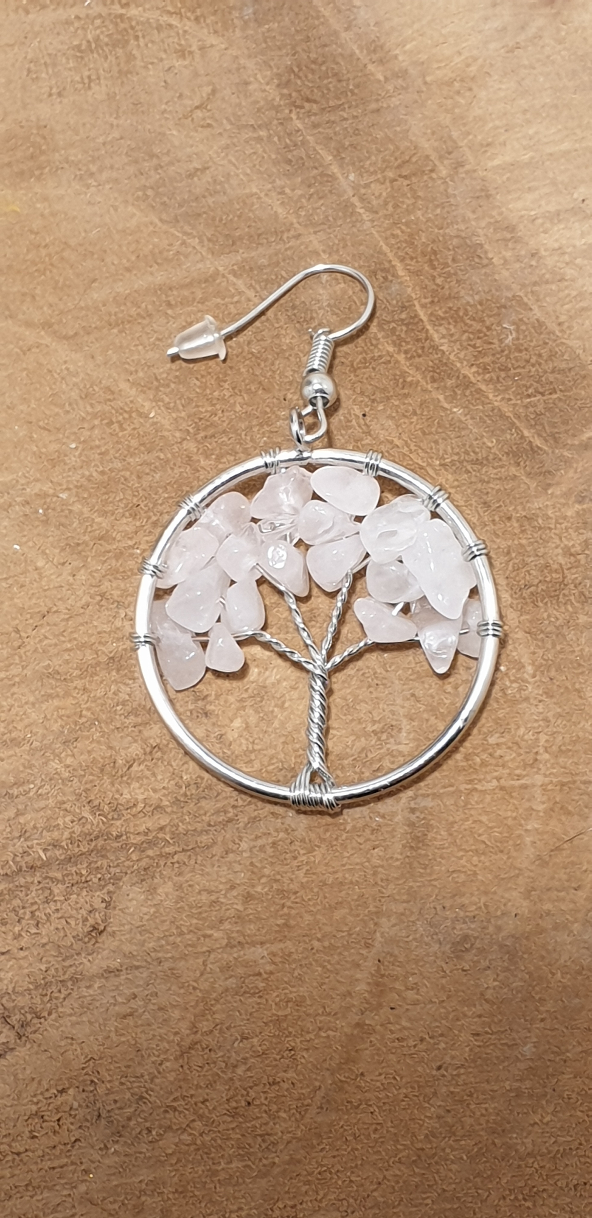 boucles doreilles quartz rose 3