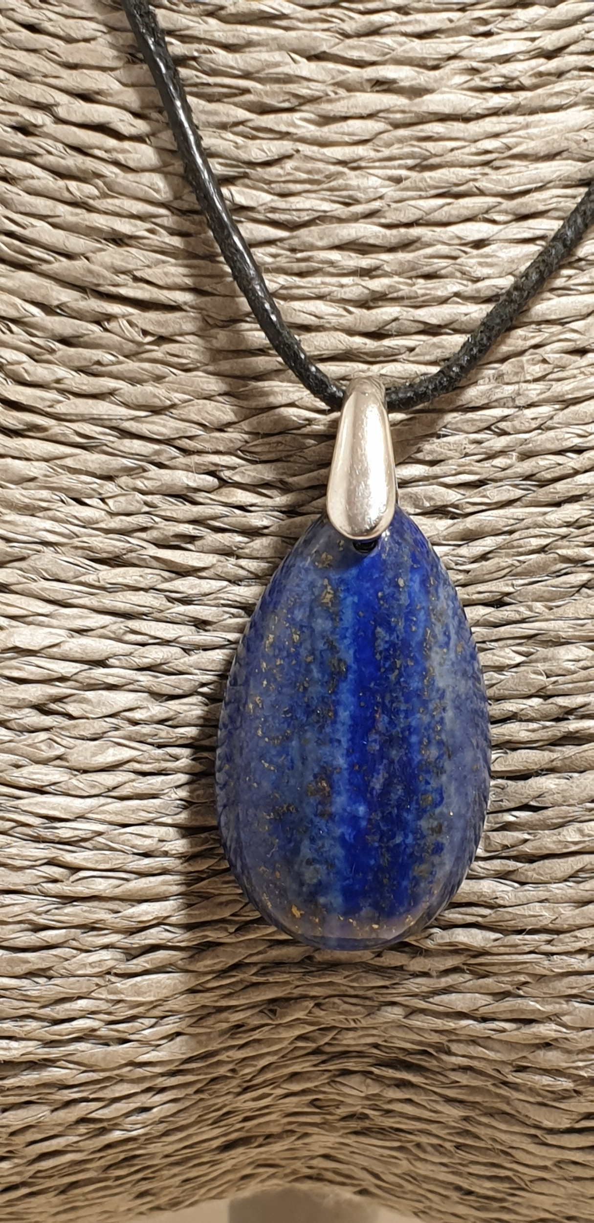 Pendentif en pierre naturelle de lapis-lazuli - Bijoux et