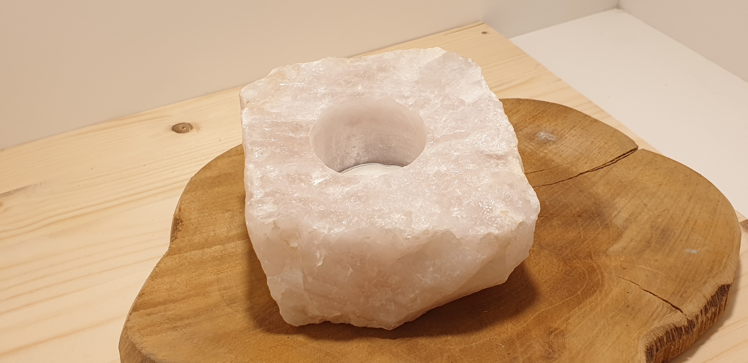 bougeoir quartz rose 04