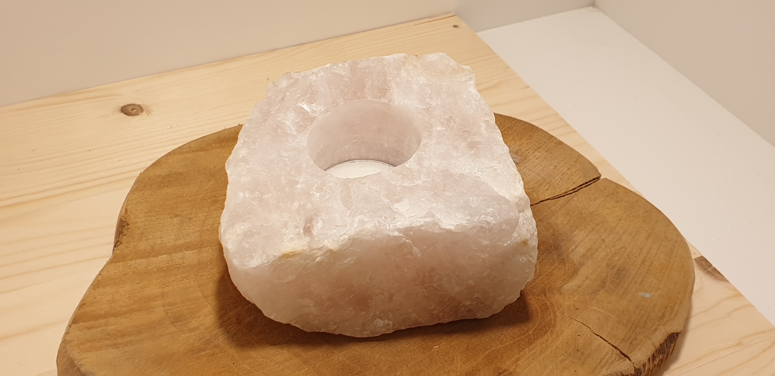 bougeoir quartz rose 05