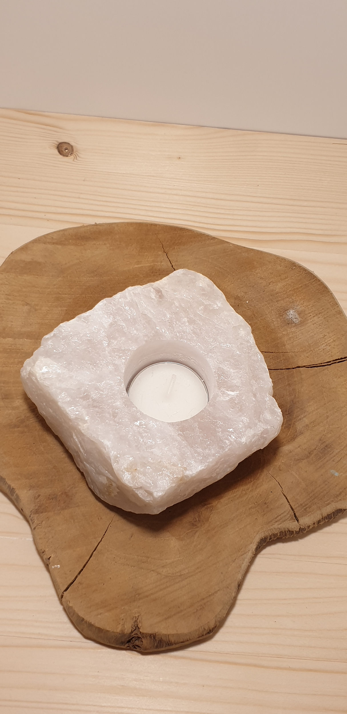 bougeoir quartz rose 01
