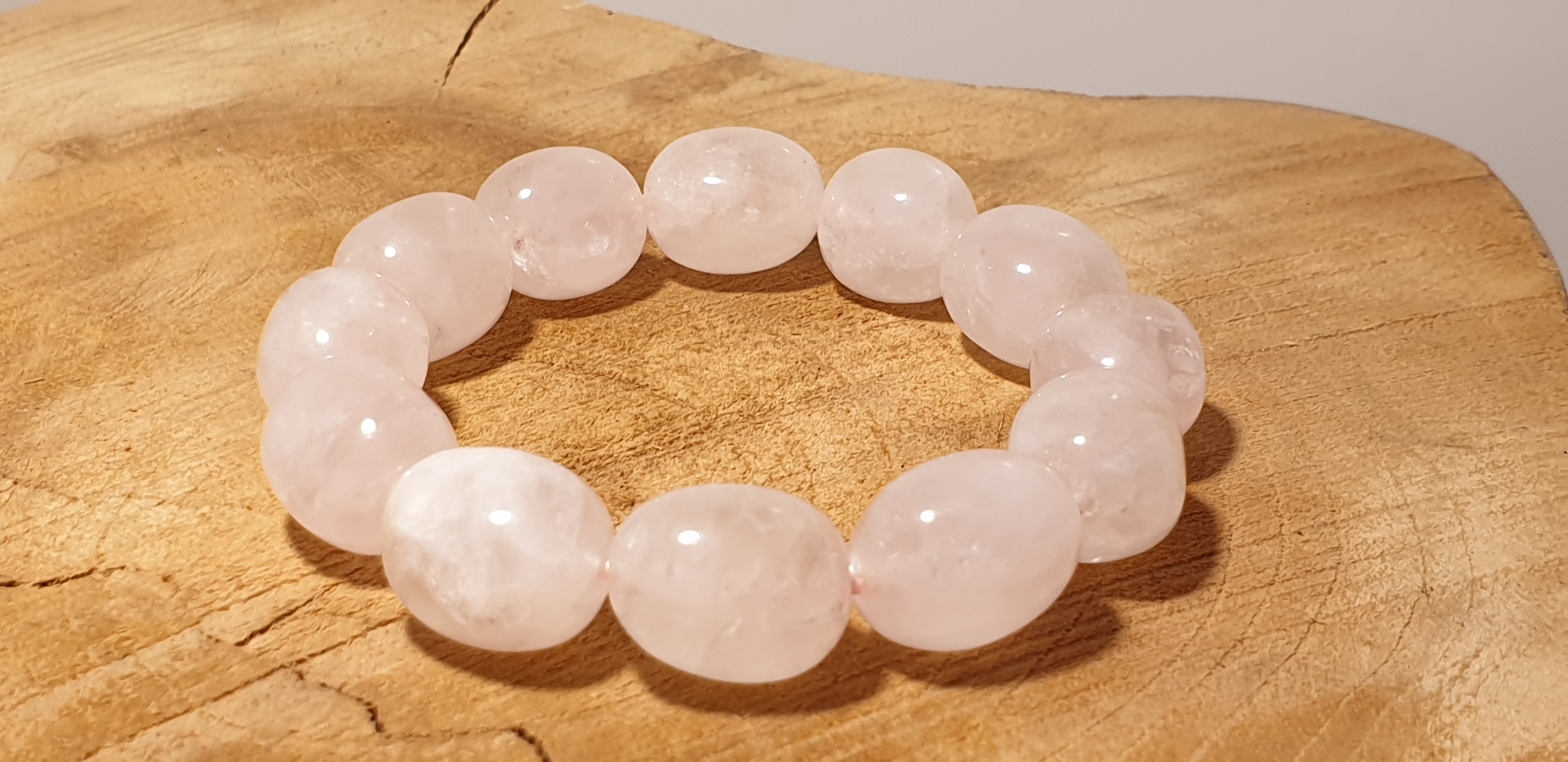 bracelet pepite quartz rose 3
