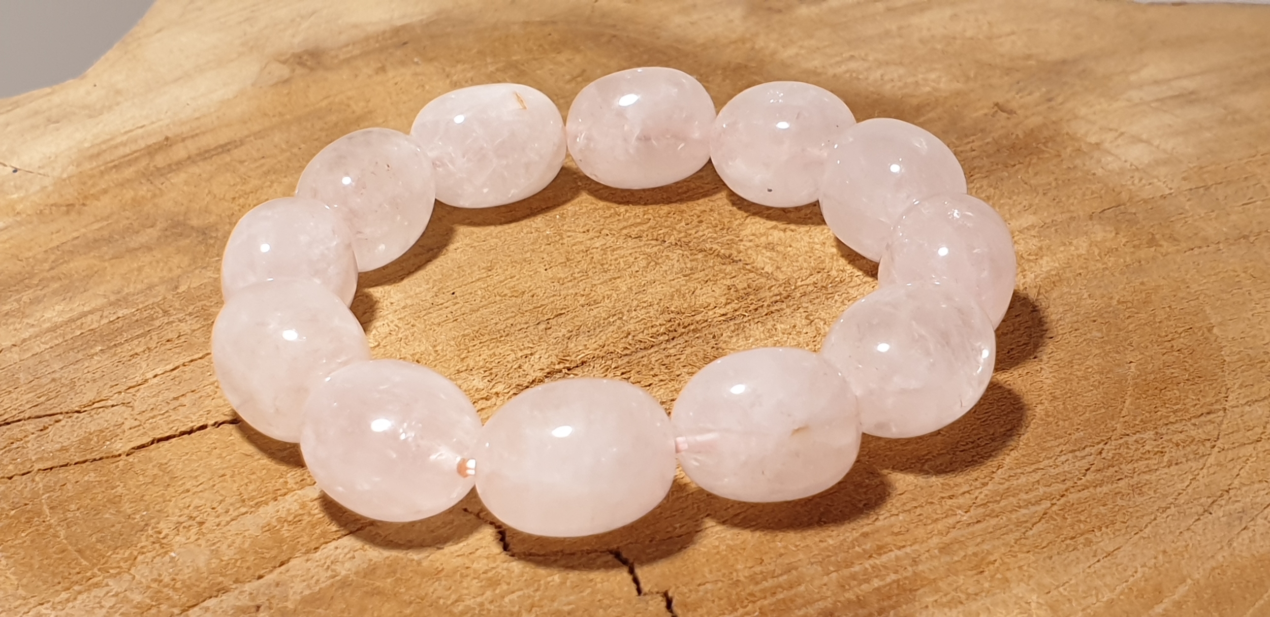 bracelet pepite quartz rose 4