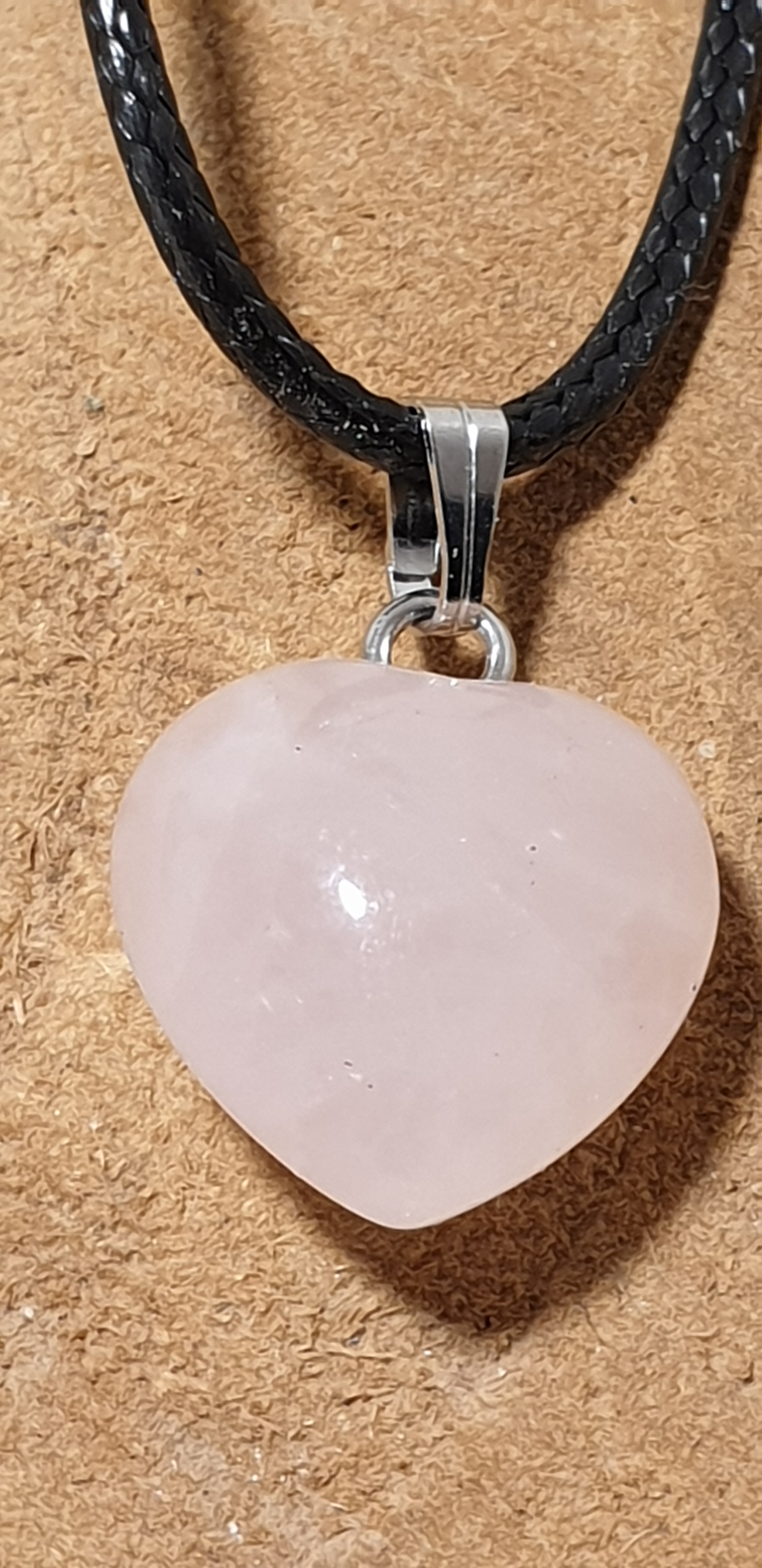 pendetif petit coeur quartz rose 6