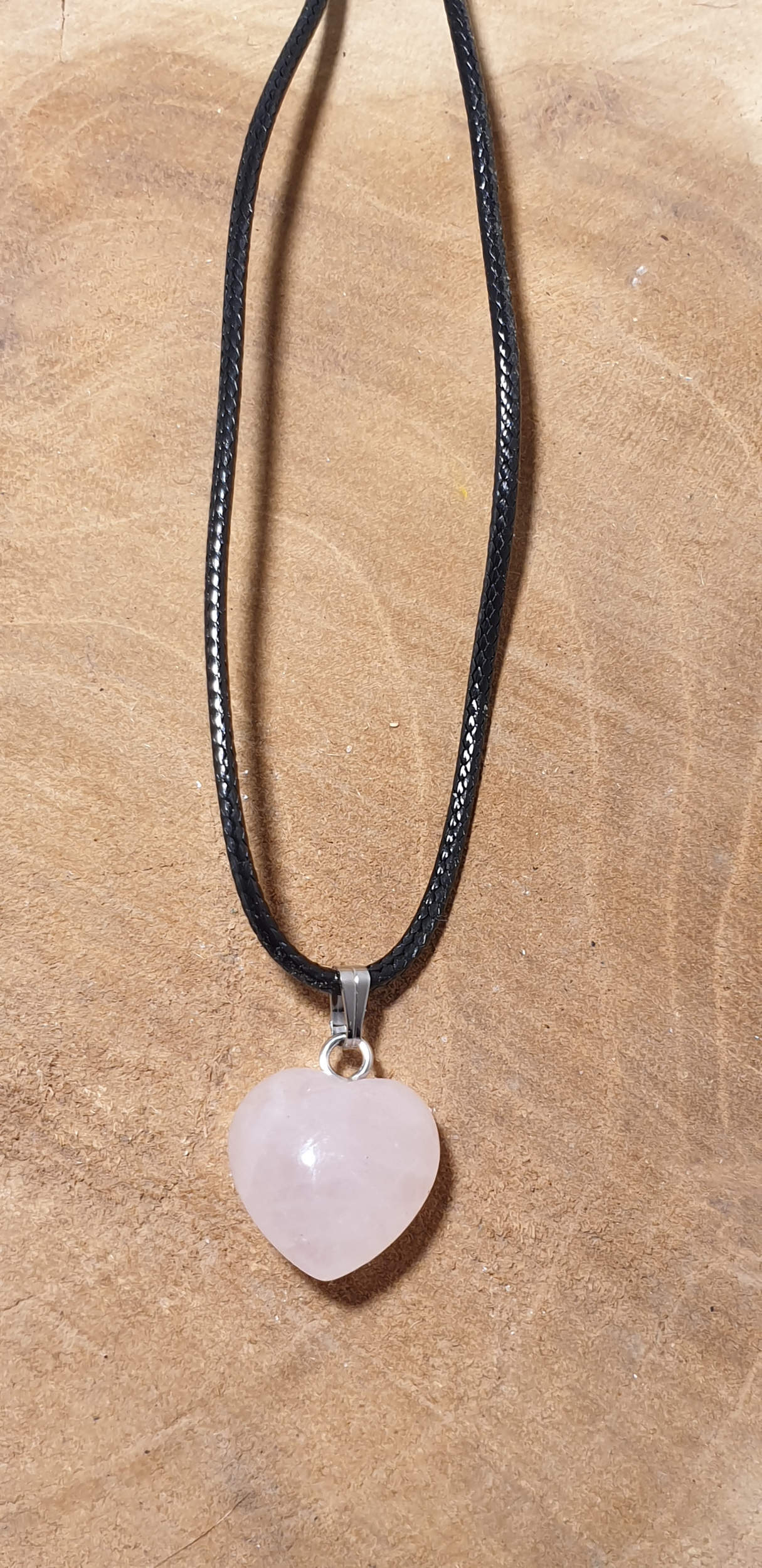 pendetif petit coeur quartz rose 2