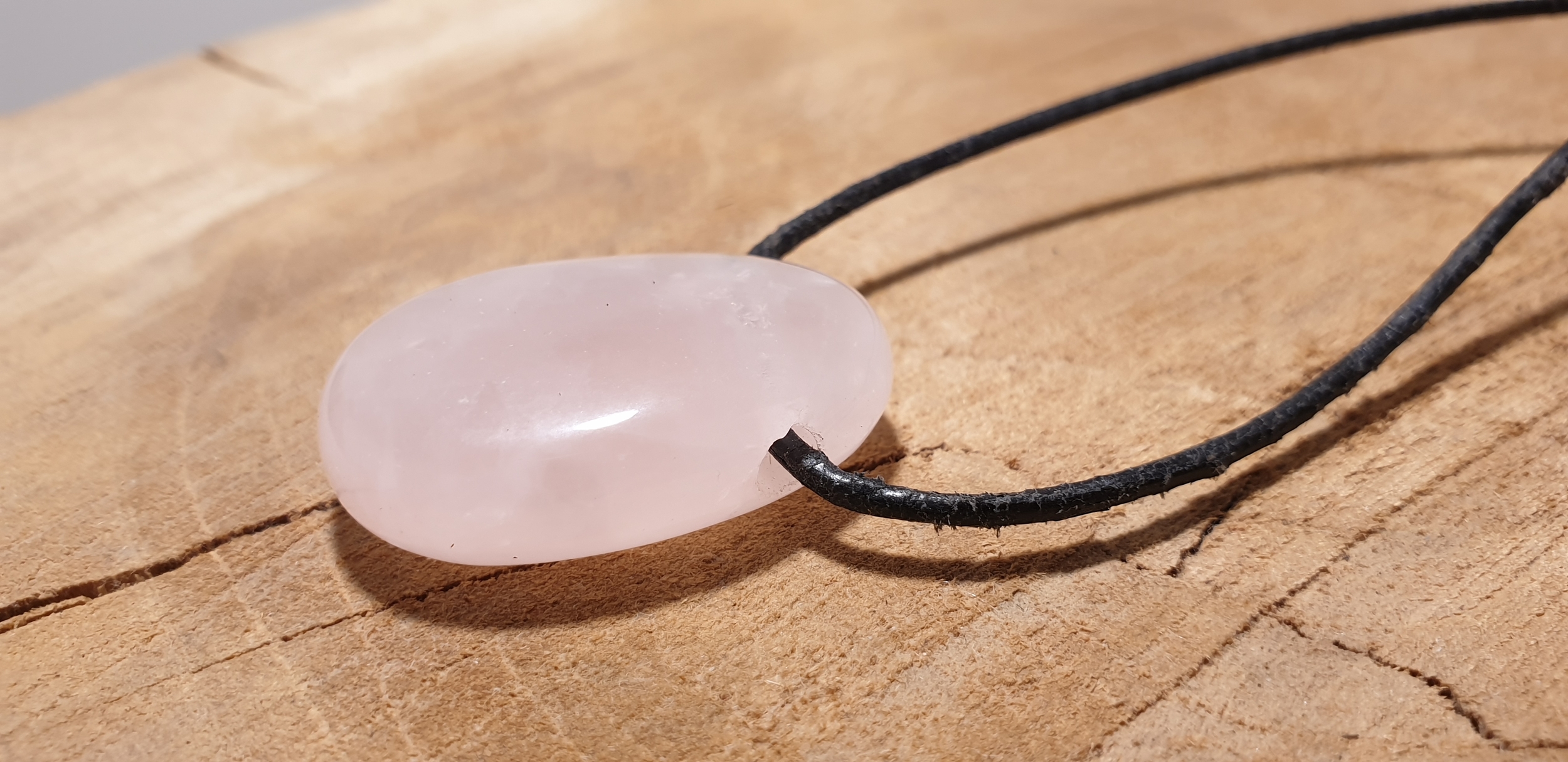 pendetif goute percé quartz rose 3