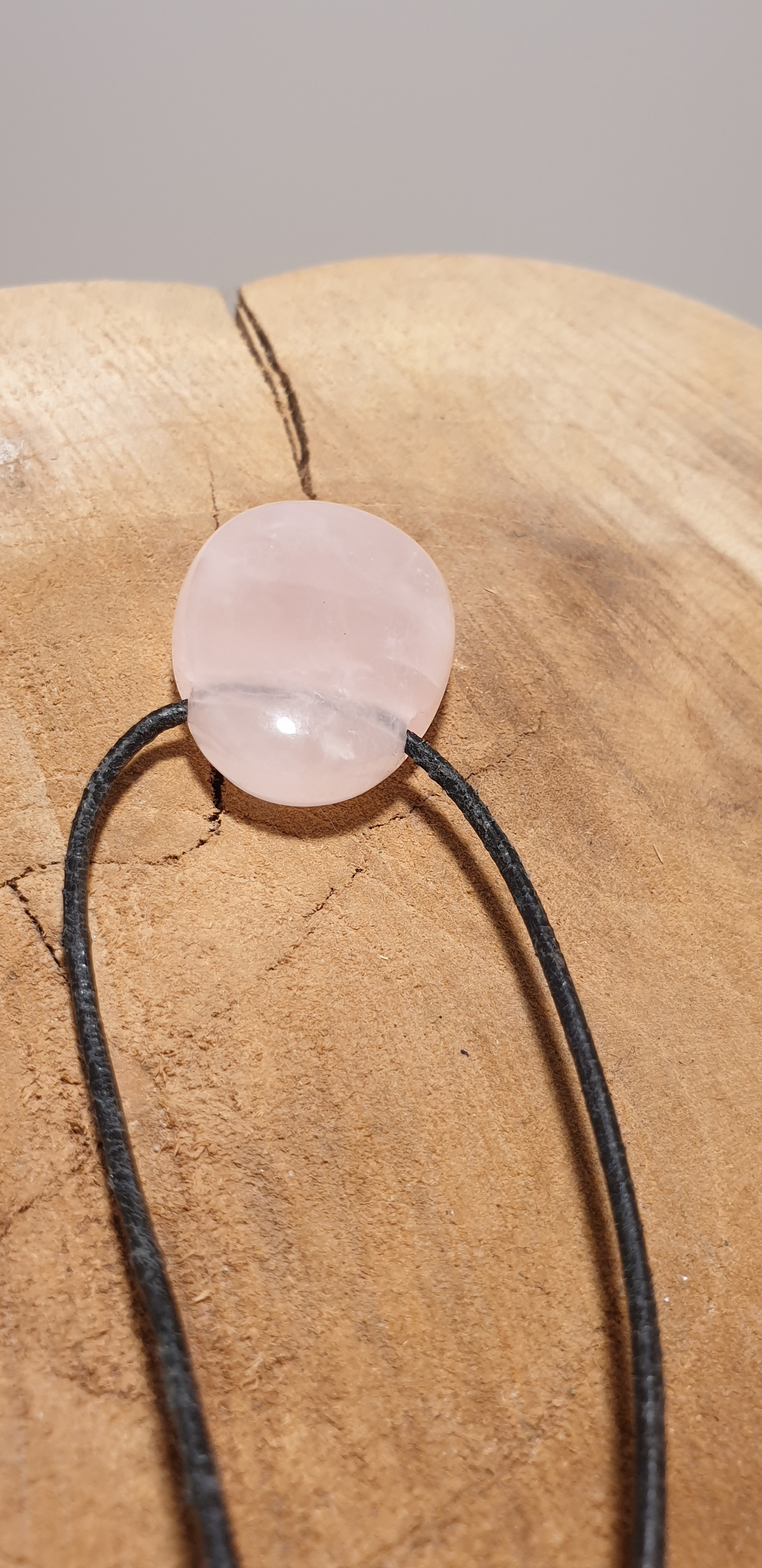 pendetif goute percé quartz rose 4