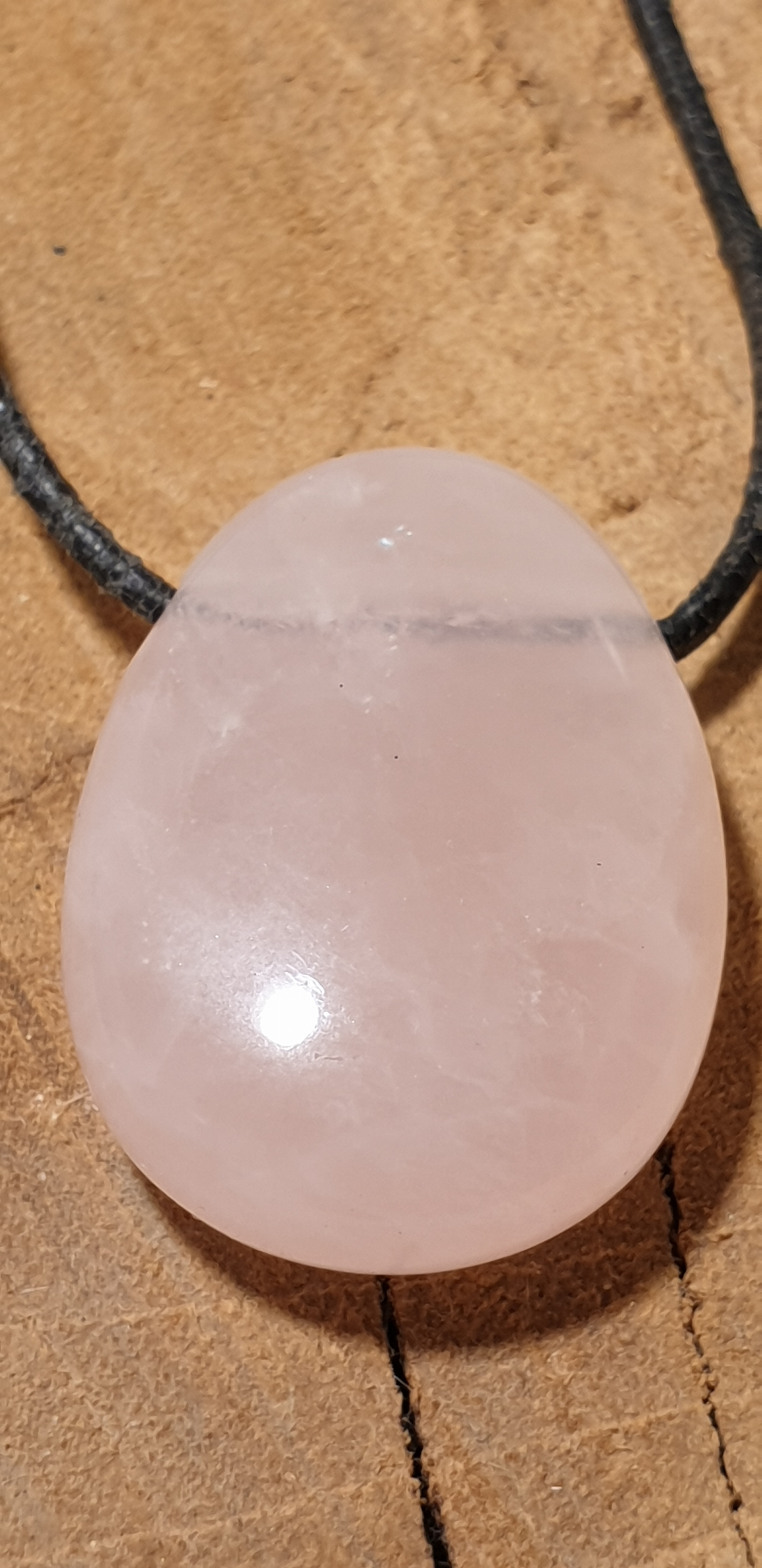 pendetif goute percé quartz rose 5