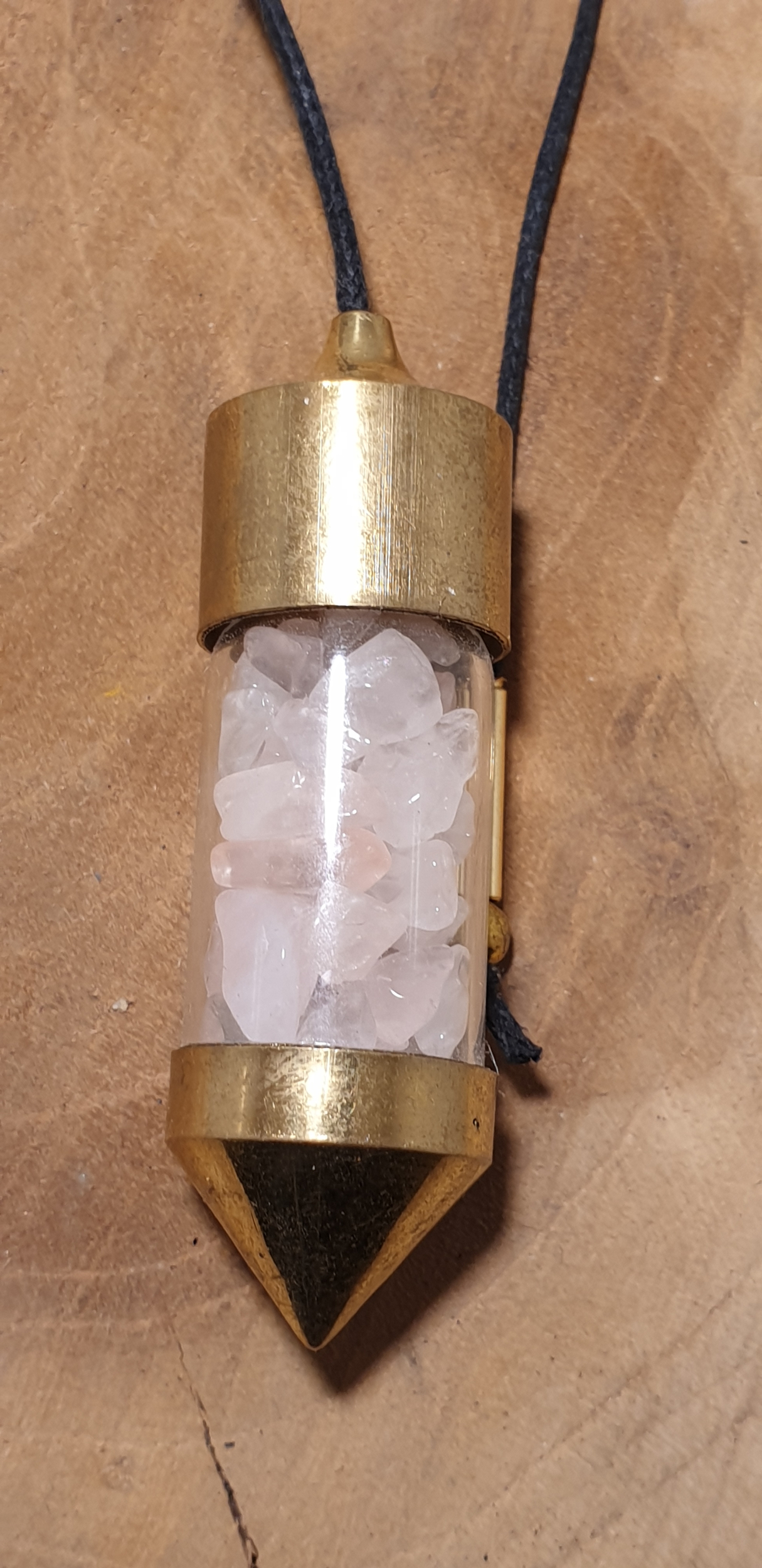 pendule laiton quartz rose 3