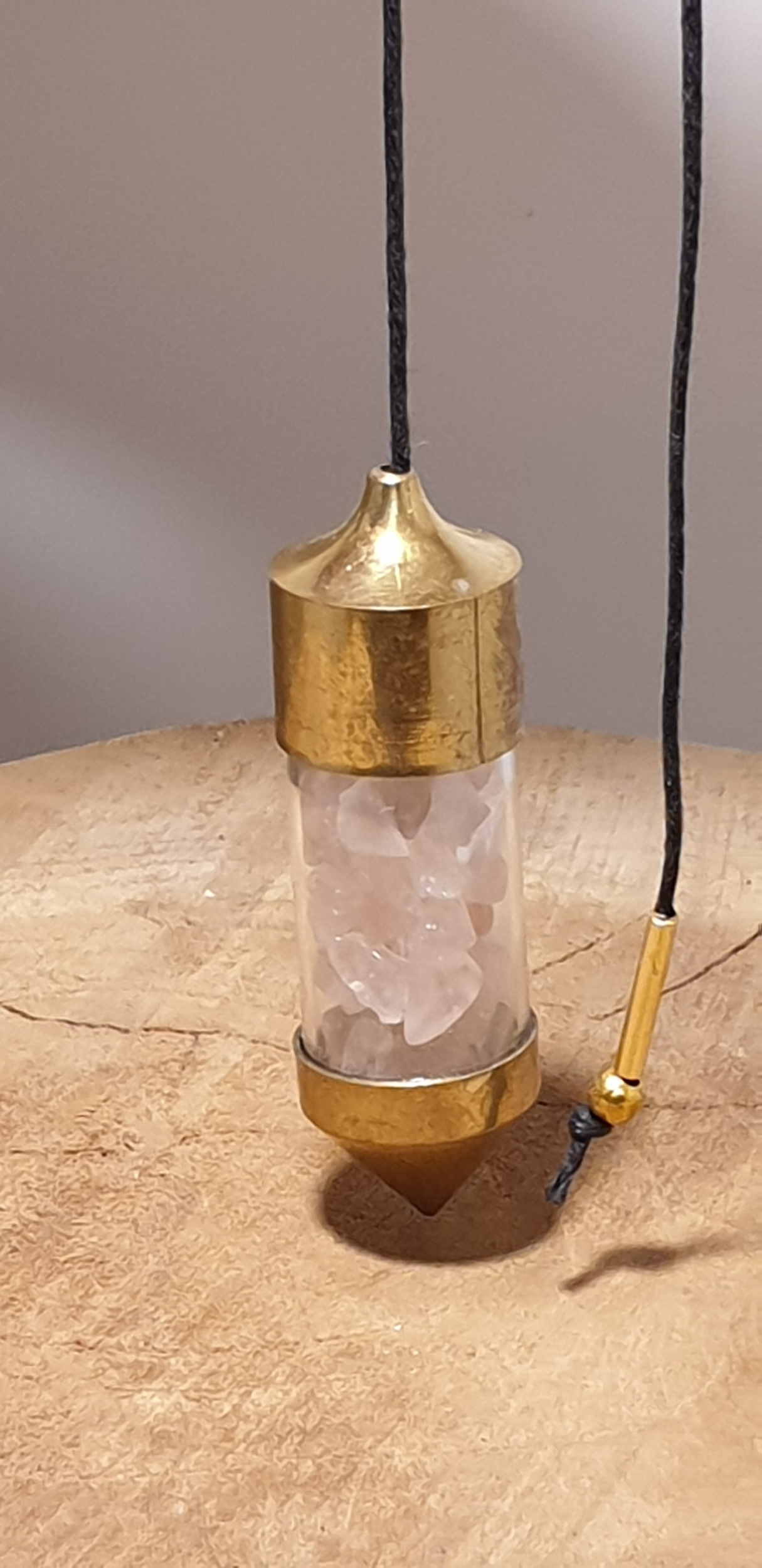 pendule laiton quartz rose 2