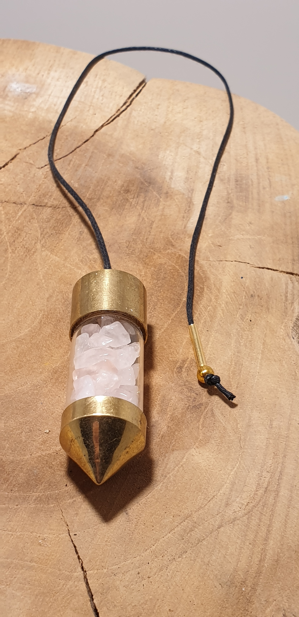 pendule laiton quartz rose 4