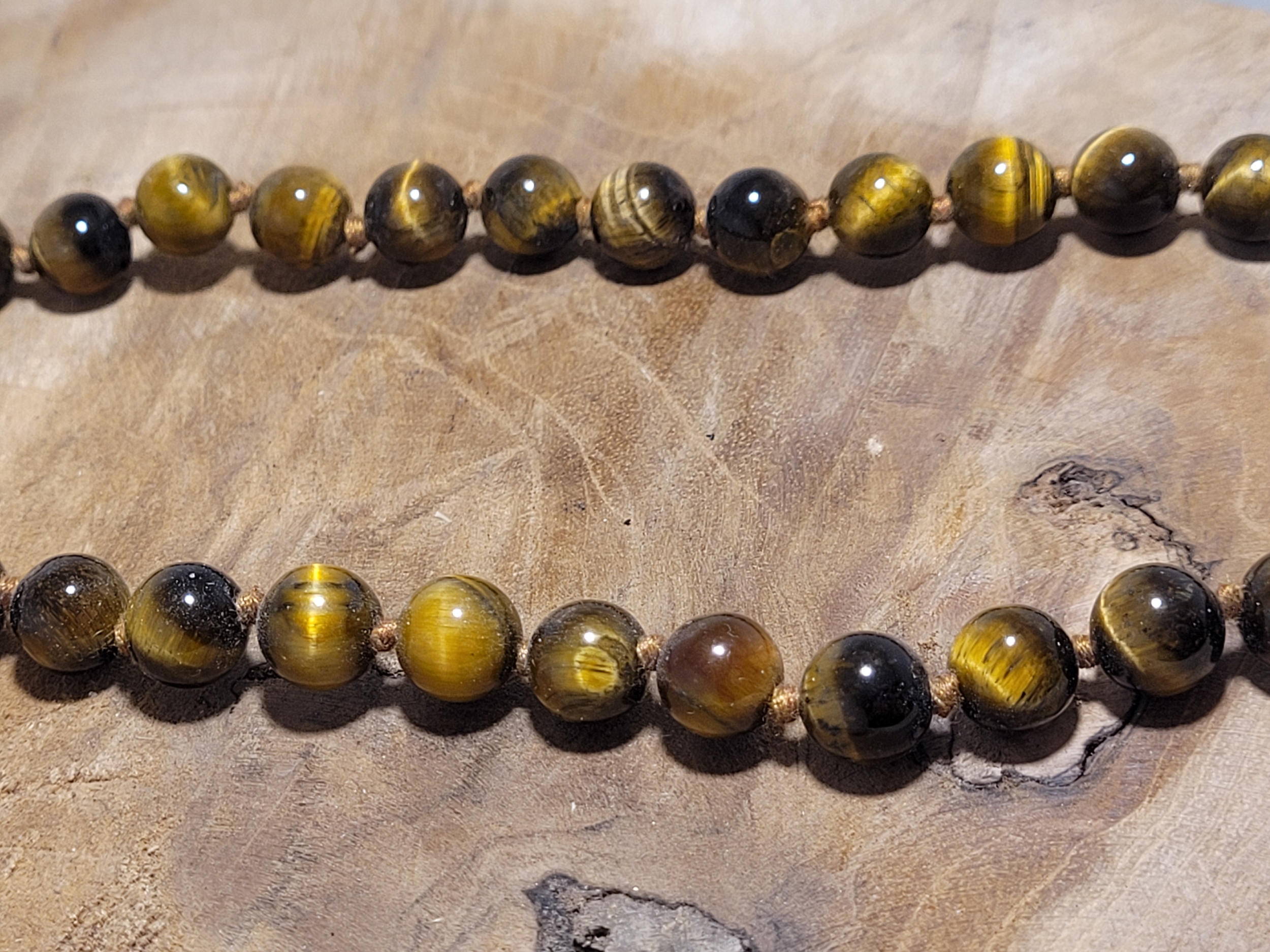 collier boule 8mm oeil de tigre 5