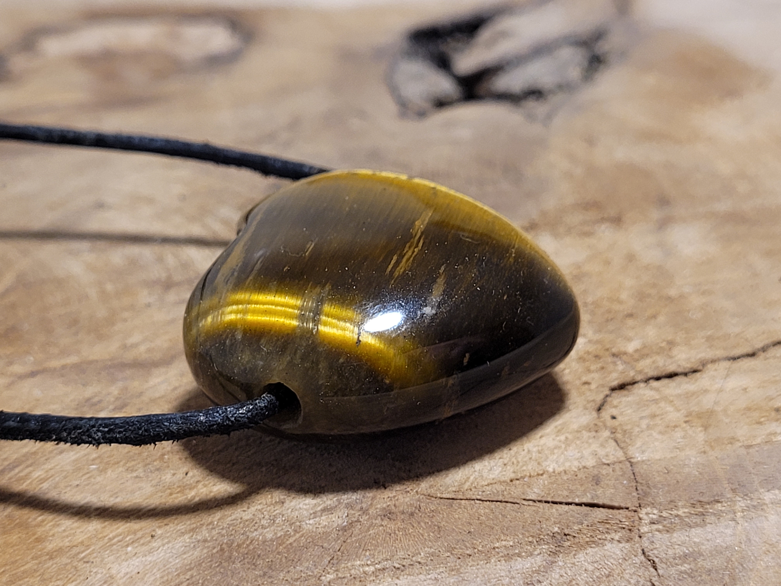 pendentif coeur perce oeil de tigre 3