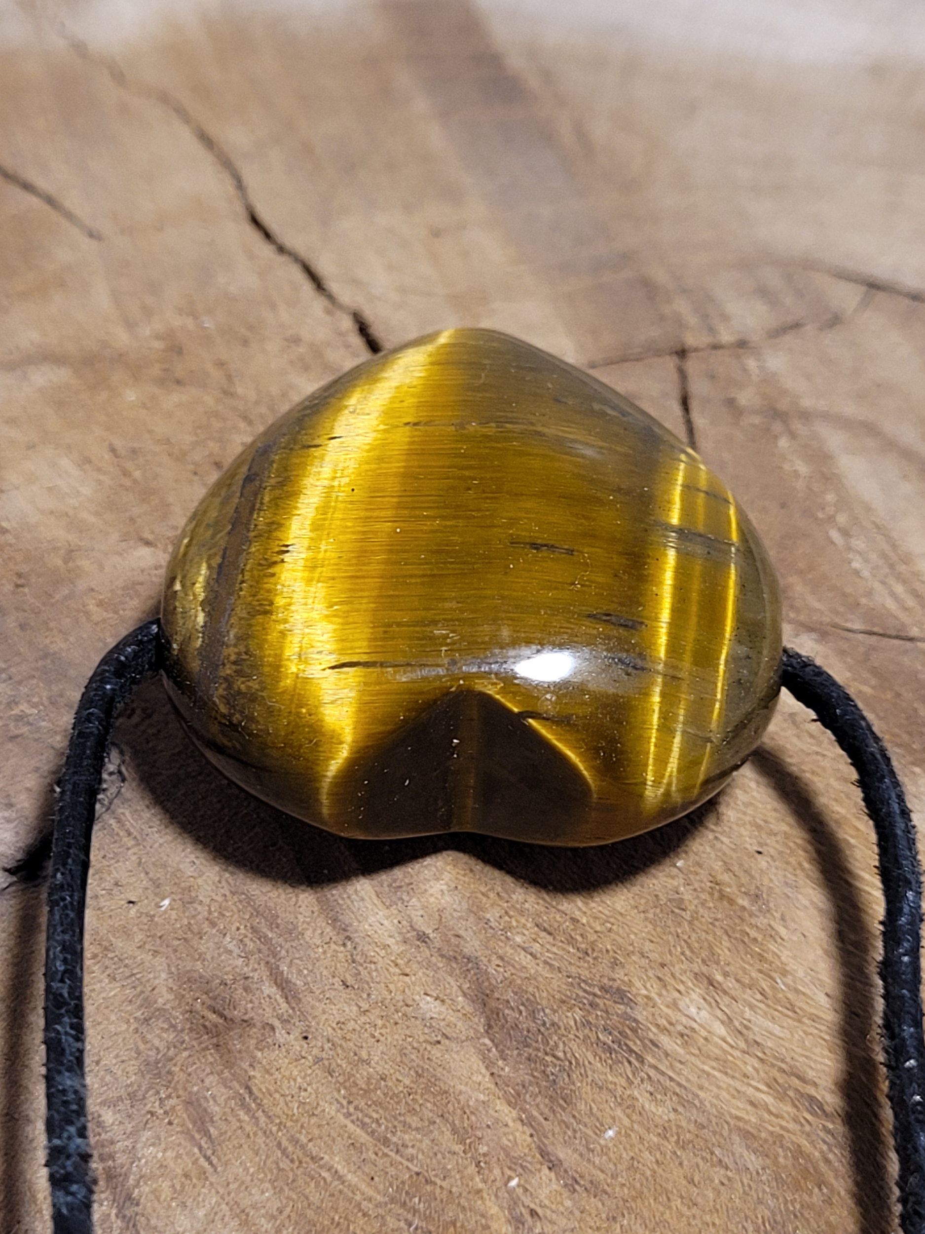 pendentif coeur perce oeil de tigre 5