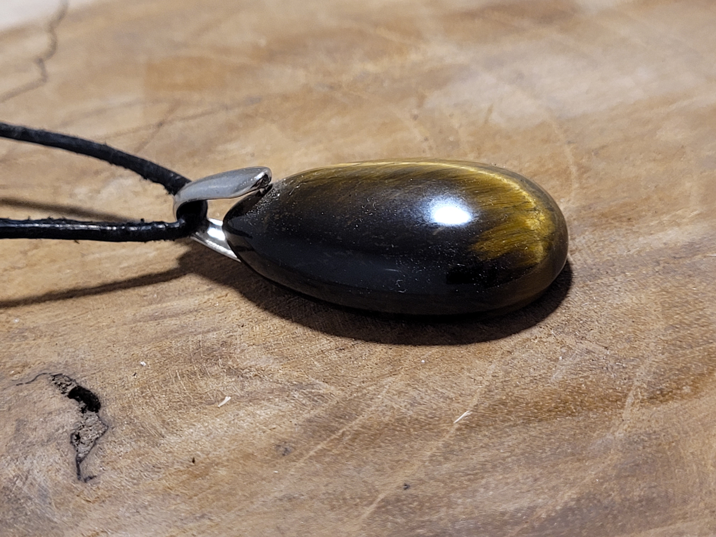 pendentif goutte attache oeil de tigre 3